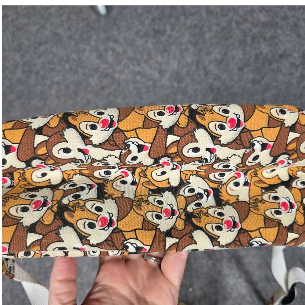 Chip & Dale Rescue Rangers Backpack Character All Over Print Canvas Bag 16" RARE - Picture 5 of 10